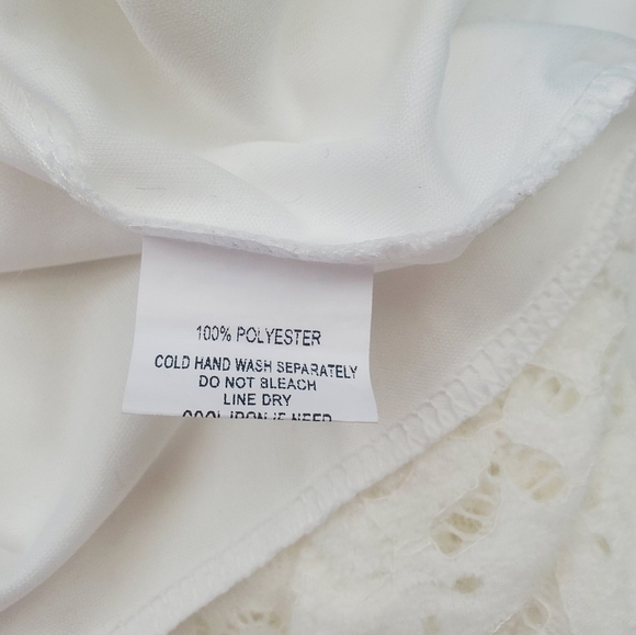 NWT Papa Vancouver White Lace Dress Asymmetrical A-line Sleeveless Summer Medium - Picture 9 of 13